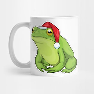 Frog Christmas Santa hat Mug